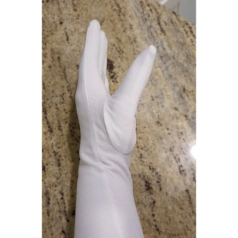 2 Pair New! Womens Size L/XL White Stretch Grip Lined Costume Uniform Gloves